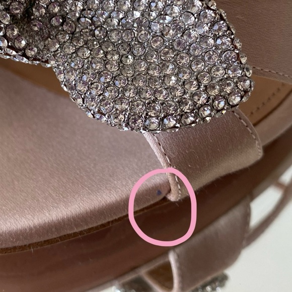 New AQUAZZURA Very Bow Tie embellished satin sandals 40.5 $1,195 - Picture 15 of 16